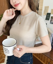 レディースのTシャツ/カットソー（ゴールド/金色系・半袖