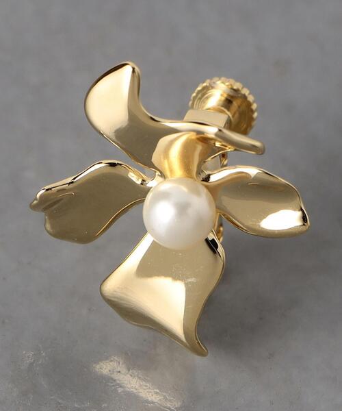 UNITED ARROWS（ユナイテッドアローズ）の「メタルフラワー イヤリング（イヤリング・レディース・シルバー/ゴールド・FREE）」の4枚目の写真