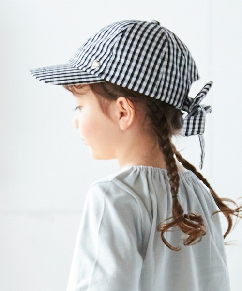 petit main（プティマイン）の「【リンク】バックリボンキャップ(キッズ)（キャップ・キッズ・アイボリー/ライトピンク/ブラック/ネイビー・50cm/52cm/54cm）」の22枚目の写真