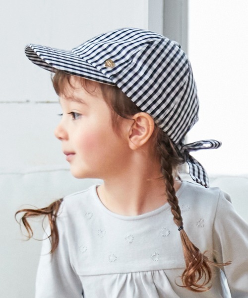 petit main（プティマイン）の「【リンク】バックリボンキャップ(キッズ)（キャップ・キッズ・アイボリー/ライトピンク/ブラック/ネイビー・50cm/52cm/54cm）」の21枚目の写真