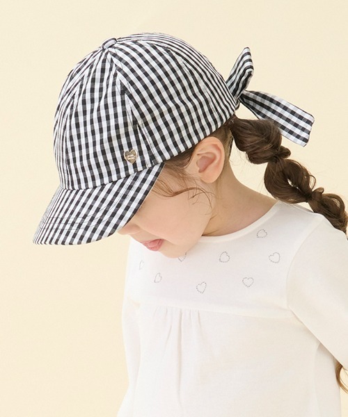 petit main（プティマイン）の「【リンク】バックリボンキャップ(キッズ)（キャップ・キッズ・アイボリー/ライトピンク/ブラック/ネイビー・50cm/52cm/54cm）」の18枚目の写真