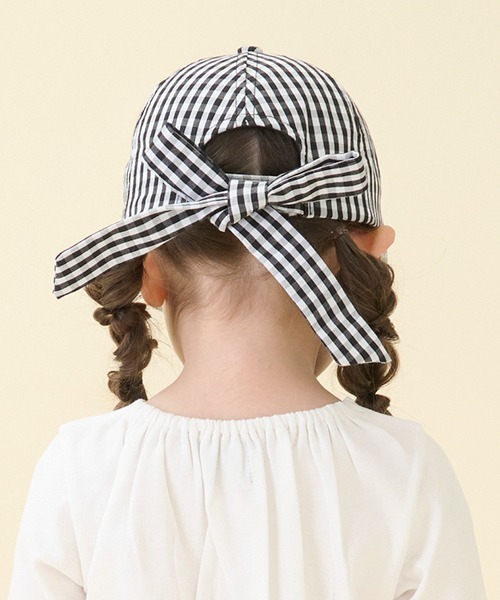 petit main（プティマイン）の「【リンク】バックリボンキャップ(キッズ)（キャップ・キッズ・アイボリー/ライトピンク/ブラック/ネイビー・50cm/52cm/54cm）」の19枚目の写真