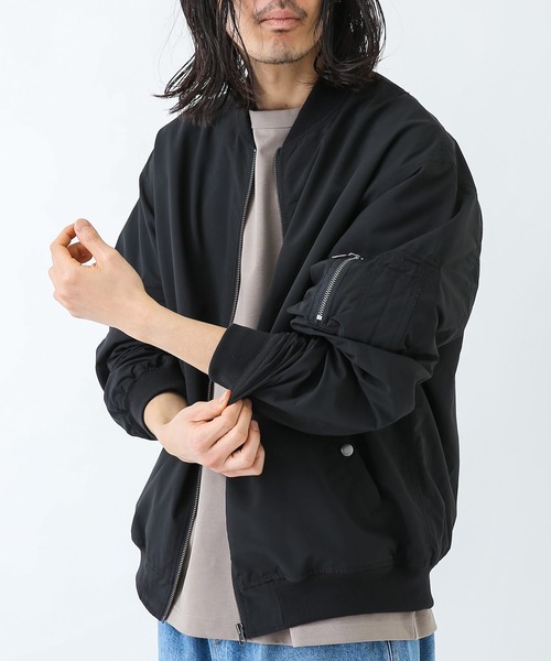 URBAN RESEARCH Sonny Label（アーバンリサーチサニーレーベル）の「ライトMA-1ジャケット（MA-1・メンズ・ブラック/カーキ/ネイビー・MEDIUM/LARGE）」の18枚目の写真