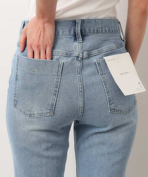 OPAQUE.CLIP（オペークドットクリップ）の「◆ストレッチセミフレアデニム／オーガニックコットン混【洗濯機洗い可】（デニムパンツ・レディース・ライトブルー/ブルー/ネイビー・40/38/36/34/42）」の21枚目の写真