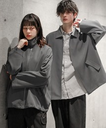 ETELIO | 2wayビッグシルエットドレープジップジャケット(その他アウター)