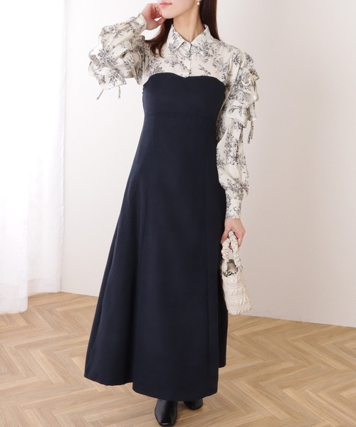 Lace Ladies（レースレディース）の「フリル付き カットアウト ドッキング シャツ ワンピース（ワンピース・レディース・ネイビー/ブラウン・S/FREE）」の22枚目の写真
