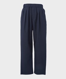 POLYESTER TAFFETA TAPERED EASY PANTS