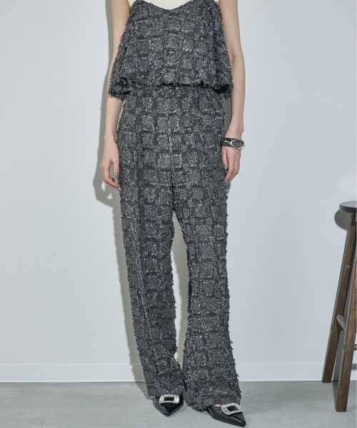 THE YOn（ザヨン）の「フリンジジャガードイージータックパンツ（その他パンツ・レディース・ナチュラル/ブラックミックス/ライム・FREE）」の22枚目の写真