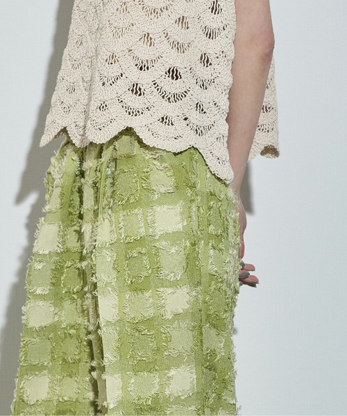 THE YOn（ザヨン）の「フリンジジャガードイージータックパンツ（その他パンツ・レディース・ナチュラル/ブラックミックス/ライム・FREE）」の14枚目の写真