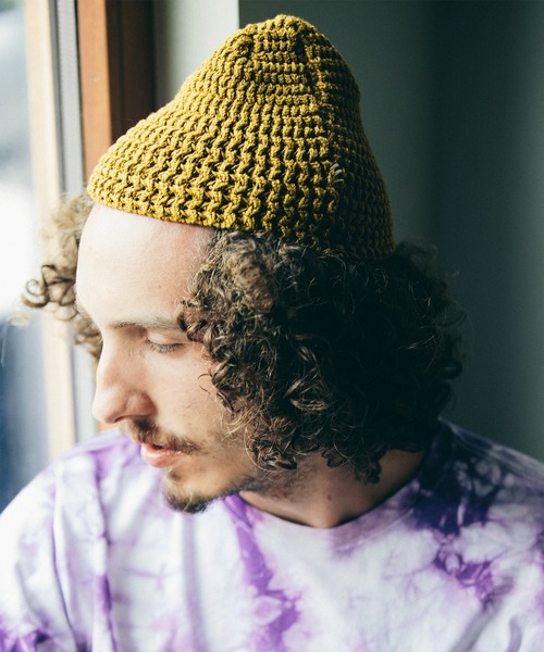 HUNTISM（ハンティズム）の「HUNTISM ハンティズム / Islam Watch イスラムニットワッチ ニットキャップ / htm241012（ニットキャップ/ビーニー・メンズ・イエロー/ブラック/オリーブ・FREE）」の3枚目の写真