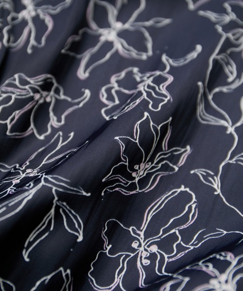 VIS(ビス)の「【前後2WAY】割繊サテンフリルスリーブブラウス【接触冷感・洗える】(シャツ/ブラウス・レディース・オフホワイト/ホワイト系その他5/ライトグリーン/ブルー系その他・FREE)」の8枚目の写真