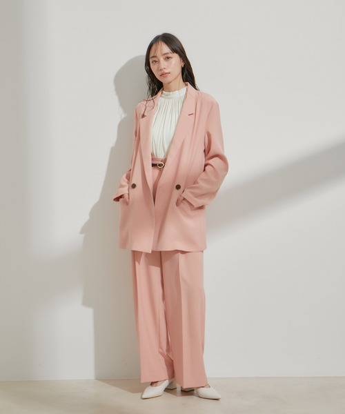 VIS(ビス)の「【前後2WAY】割繊サテンフリルスリーブブラウス【接触冷感・洗える】(シャツ/ブラウス・レディース・オフホワイト/ホワイト系その他5/ライトグリーン/ブルー系その他・FREE)」の9枚目の写真