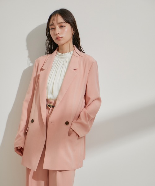 VIS(ビス)の「【前後2WAY】割繊サテンフリルスリーブブラウス【接触冷感・洗える】(シャツ/ブラウス・レディース・オフホワイト/ホワイト系その他5/ライトグリーン/ブルー系その他・FREE)」の10枚目の写真