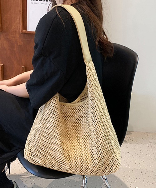 Miniministore（ミニミニストア）の「トートバッグ 透かし編みバッグポーチ付き（トートバッグ・レディース・オフホワイト/ベージュ/キャメル/ブラック・FREE）」の11枚目の写真