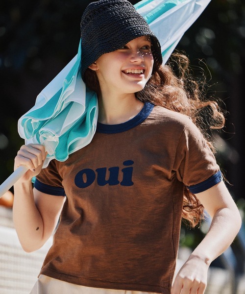 ミルクフェド MILKFED. OUI SLAB COMPACT S/S RINGER TEE 半袖 Tシャツ カットソー リンガー ロゴ コンパクト ジャストサイズ レディース ブランド 正規 MILKFED.｜OUI SLAB COMPACT S/S RINGER TEE MILKFED. | Rakuten
