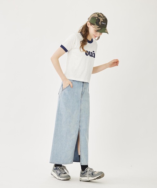 MILKFED.（ミルクフェド）の「OUI SLAB COMPACT S/S RINGER TEE（Tシャツ/カットソー・レディース・ネイビー/ホワイト/ブラウン/レッド・S/M）」の7枚目の写真