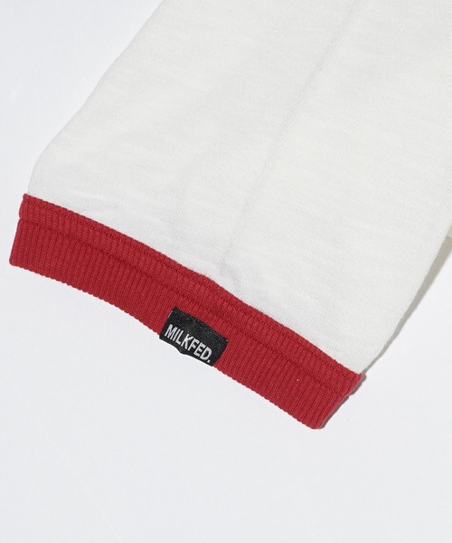 MILKFED.（ミルクフェド）の「OUI SLAB COMPACT S/S RINGER TEE（Tシャツ/カットソー・レディース・ネイビー/ホワイト/ブラウン/レッド・S/M）」の12枚目の写真
