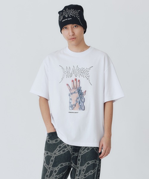Crawling Death（クローリングデス）の「XLARGE×Crawling Death ANGEL HAND S/S TEE（Tシャツ/カットソー・メンズ・ホワイト・S/M/L/XL）」の9枚目の写真