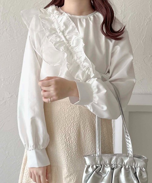 apres jour clair(アプレジュールクレア)の「【apres jour clair】マルチWAYブラウス【ZOZOTOWN限定アイテム】(シャツ/ブラウス・レディース・オフホワイト/ブラック・フリー/X-LARGE)」の11枚目の写真