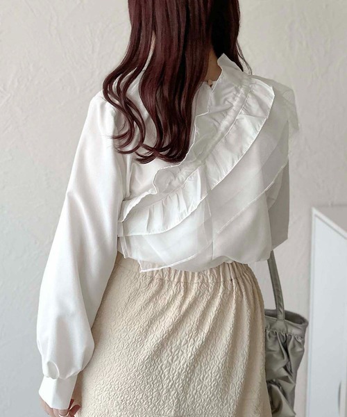 apres jour clair(アプレジュールクレア)の「【apres jour clair】マルチWAYブラウス【ZOZOTOWN限定アイテム】(シャツ/ブラウス・レディース・オフホワイト/ブラック・フリー/X-LARGE)」の9枚目の写真