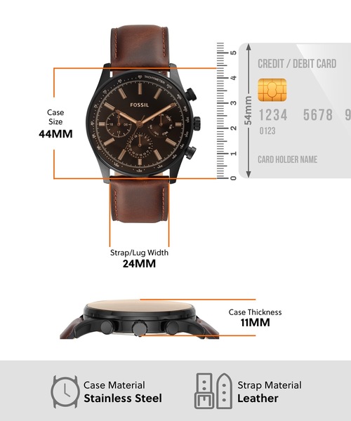 FOSSIL（フォッシル）の「フォッシル 腕時計 メンズ アナログ レザー