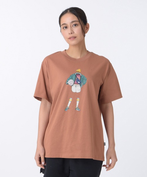 NEW BALANCE(ニューバランス)の「Athletics Basketball Style リラックス ショートスリーブTシャツ(Tシャツ/カットソー・レディース・ライトブラウン/ネイビー・X-LARGE/MEDIUM/SMALL/LARGE)」の2枚目の写真