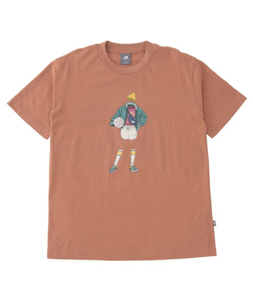 NEW BALANCE(ニューバランス)の「Athletics Basketball Style リラックス ショートスリーブTシャツ(Tシャツ/カットソー・レディース・ライトブラウン/ネイビー・X-LARGE/MEDIUM/SMALL/LARGE)」の7枚目の写真