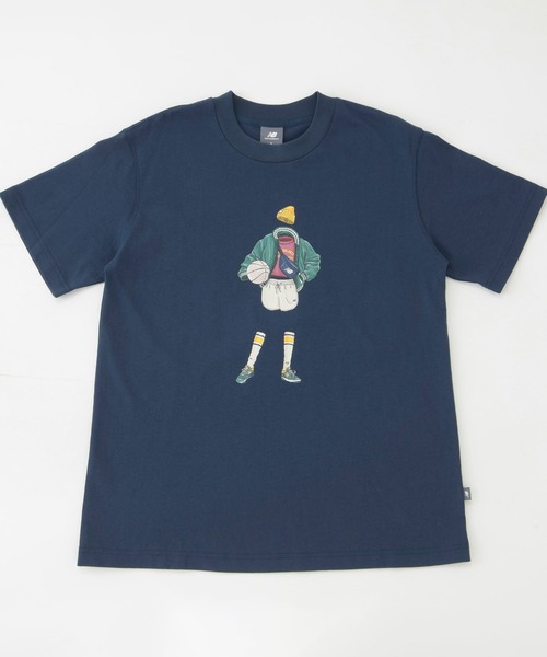 NEW BALANCE(ニューバランス)の「Athletics Basketball Style リラックス ショートスリーブTシャツ(Tシャツ/カットソー・レディース・ライトブラウン/ネイビー・X-LARGE/MEDIUM/SMALL/LARGE)」の4枚目の写真