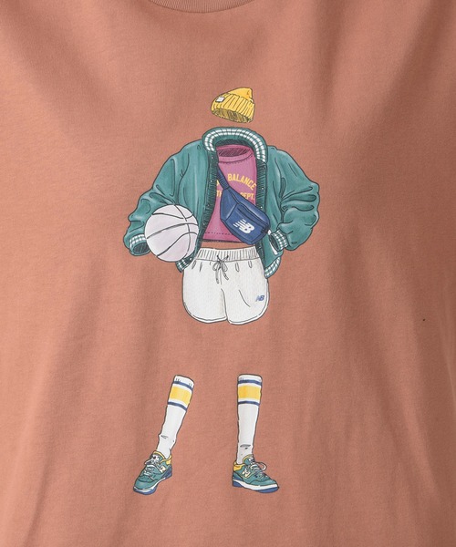 NEW BALANCE(ニューバランス)の「Athletics Basketball Style リラックス ショートスリーブTシャツ(Tシャツ/カットソー・レディース・ライトブラウン/ネイビー・X-LARGE/MEDIUM/SMALL/LARGE)」の12枚目の写真
