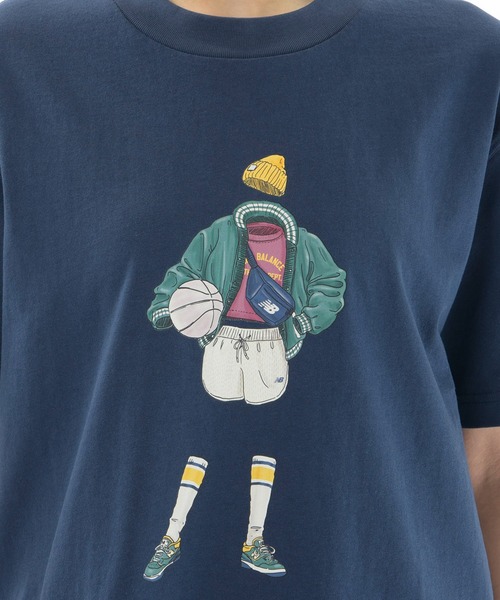 NEW BALANCE(ニューバランス)の「Athletics Basketball Style リラックス ショートスリーブTシャツ(Tシャツ/カットソー・レディース・ライトブラウン/ネイビー・X-LARGE/MEDIUM/SMALL/LARGE)」の14枚目の写真
