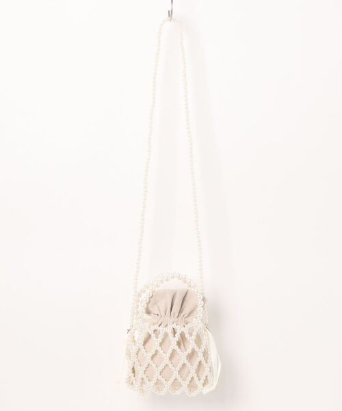 LADY LIKE（レディライク）の「パールデザイン巾着付きミニバック（ハンドバッグ・レディース・ホワイト・F）」の14枚目の写真