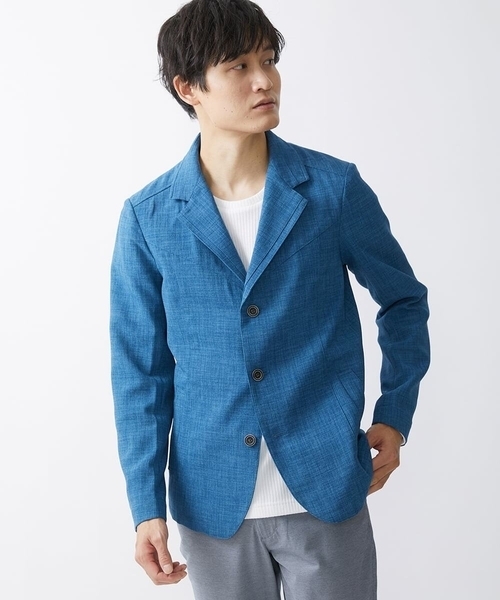 MK MICHEL KLEIN HOMME (エムケーミッシェルクランオム)の「【残りわずか/洗える】コンバーチブルジャケット / Refiax(テーラードジャケット・メンズ・ネイビー/ブルー/ライトブラウン・51/48/46)」の11枚目の写真