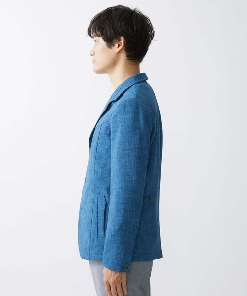 MK MICHEL KLEIN HOMME (エムケーミッシェルクランオム)の「【残りわずか/洗える】コンバーチブルジャケット / Refiax(テーラードジャケット・メンズ・ネイビー/ブルー/ライトブラウン・51/48/46)」の12枚目の写真