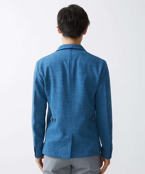 MK MICHEL KLEIN HOMME (エムケーミッシェルクランオム)の「【残りわずか/洗える】コンバーチブルジャケット / Refiax(テーラードジャケット・メンズ・ネイビー/ブルー/ライトブラウン・51/48/46)」の13枚目の写真