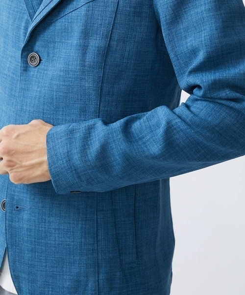MK MICHEL KLEIN HOMME (エムケーミッシェルクランオム)の「【残りわずか/洗える】コンバーチブルジャケット / Refiax(テーラードジャケット・メンズ・ネイビー/ブルー/ライトブラウン・51/48/46)」の15枚目の写真