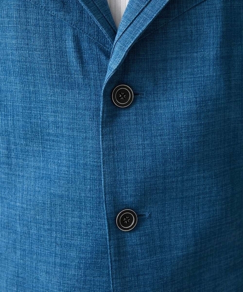 MK MICHEL KLEIN HOMME (エムケーミッシェルクランオム)の「【残りわずか/洗える】コンバーチブルジャケット / Refiax(テーラードジャケット・メンズ・ネイビー/ブルー/ライトブラウン・51/48/46)」の18枚目の写真