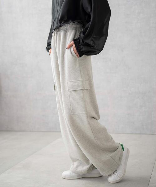 WEGO（ウィゴー）の「WEGO/スウェットカーゴパンツ（スウェットパンツ・レディース・ブラック/杢グレー・MEDIUM/SMALL）」の18枚目の写真