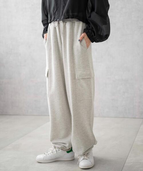 WEGO（ウィゴー）の「WEGO/スウェットカーゴパンツ（スウェットパンツ・レディース・ブラック/杢グレー・MEDIUM/SMALL）」の9枚目の写真