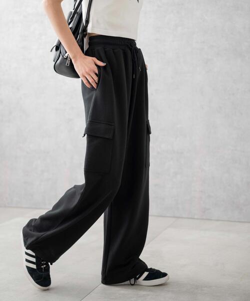 WEGO（ウィゴー）の「WEGO/スウェットカーゴパンツ（スウェットパンツ・レディース・ブラック/杢グレー・MEDIUM/SMALL）」の16枚目の写真