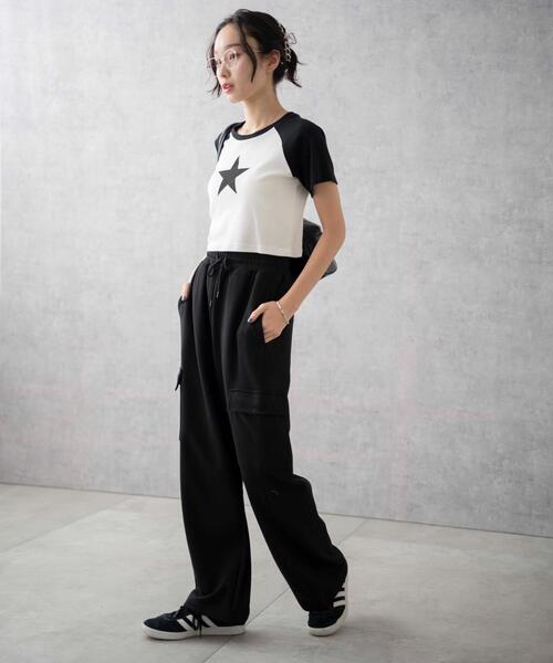 WEGO（ウィゴー）の「WEGO/スウェットカーゴパンツ（スウェットパンツ・レディース・ブラック/杢グレー・MEDIUM/SMALL）」の17枚目の写真