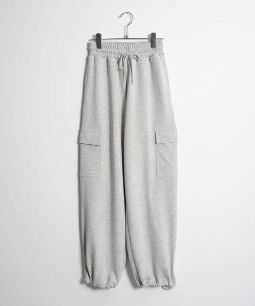 WEGO（ウィゴー）の「WEGO/スウェットカーゴパンツ（スウェットパンツ・レディース・ブラック/杢グレー・MEDIUM/SMALL）」の13枚目の写真