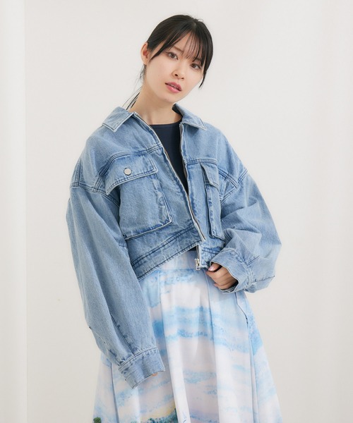 KATHARINE ROSS(キャサリンロス)の「【KATHARINE ROSS】デニムブルゾン(デニムジャケット・レディース・ブルー/アイボリー・MEDIUM)」の20枚目の写真