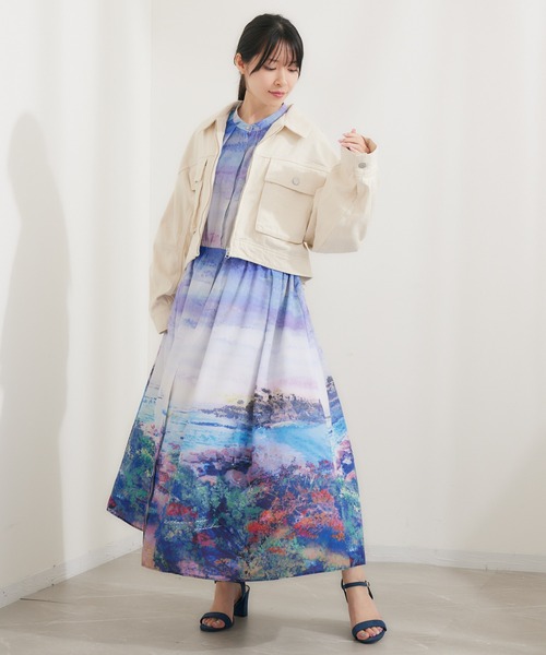 KATHARINE ROSS(キャサリンロス)の「【KATHARINE ROSS】デニムブルゾン(デニムジャケット・レディース・ブルー/アイボリー・MEDIUM)」の4枚目の写真