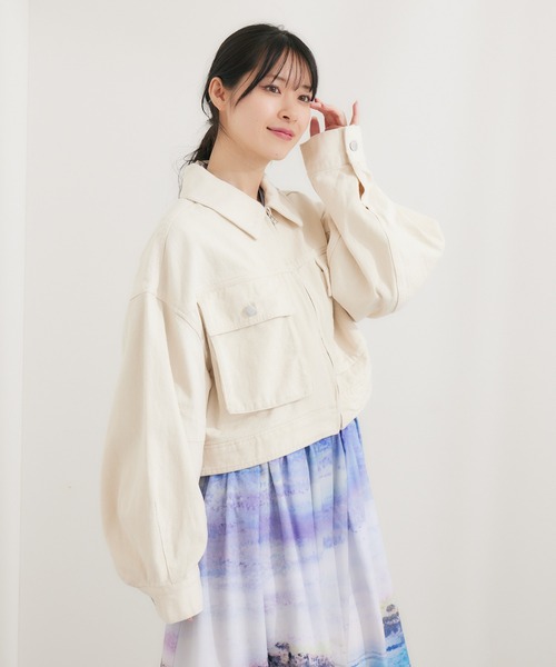 KATHARINE ROSS(キャサリンロス)の「【KATHARINE ROSS】デニムブルゾン(デニムジャケット・レディース・ブルー/アイボリー・MEDIUM)」の10枚目の写真