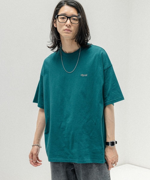 SIGNAL SPORTS（シグナルスポーツ）の「【SIGNAL SPORTS】ONE POINT T-SHIRTS/ワンポイント刺繍/天竺コットン/ビッグシルエットTシャツ（Tシャツ/カットソー・メンズ・ホワイト/グリーン/ブラック/ブルー/グリーン系その他/グレー/ライトブルー・MEDIUM/LARGE）」の5枚目の写真