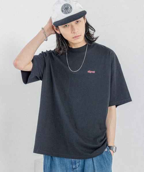 SIGNAL SPORTS（シグナルスポーツ）の「【SIGNAL SPORTS】ONE POINT T-SHIRTS/ワンポイント刺繍/天竺コットン/ビッグシルエットTシャツ（Tシャツ/カットソー・メンズ・ホワイト/グリーン/ブラック/ブルー/グリーン系その他/グレー/ライトブルー・MEDIUM/LARGE）」の3枚目の写真