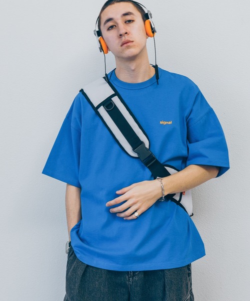 SIGNAL SPORTS（シグナルスポーツ）の「【SIGNAL SPORTS】ONE POINT T-SHIRTS/ワンポイント刺繍/天竺コットン/ビッグシルエットTシャツ（Tシャツ/カットソー・メンズ・ホワイト/グリーン/ブラック/ブルー/グリーン系その他/グレー/ライトブルー・MEDIUM/LARGE）」の15枚目の写真