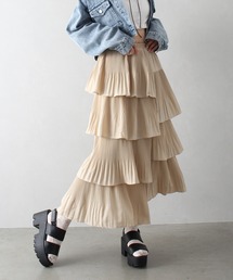 SpRay | アシメプリーツティアードロングスカート(スカート)