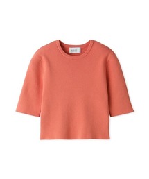 emmi | eco クロップド５分袖ニットトップス(ニット/セーター)