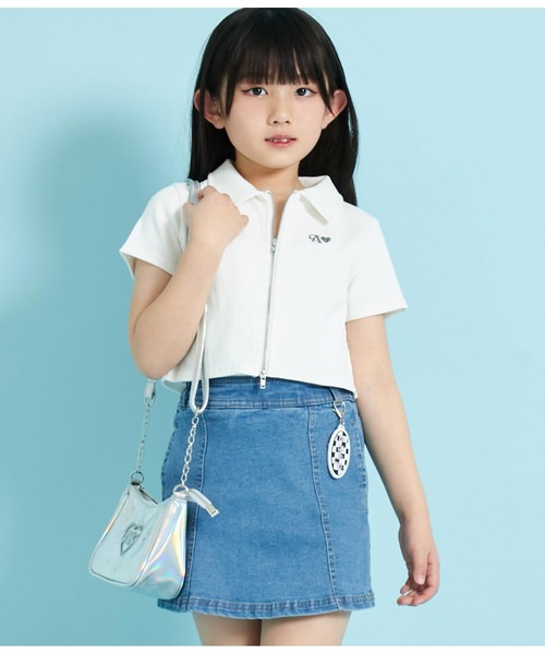 ANAP kids（アナップキッズ）の「ダブルジップリブトップス【親子お